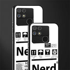 nerd white label back phone cover | glass case for realme narzo 50a
