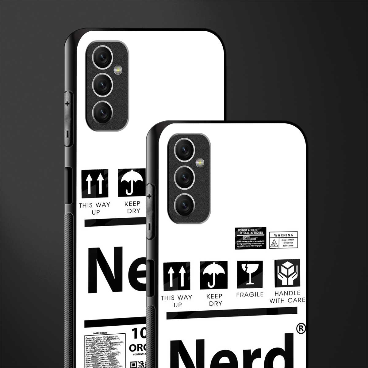 nerd white label glass case for samsung galaxy m52 5g image-2
