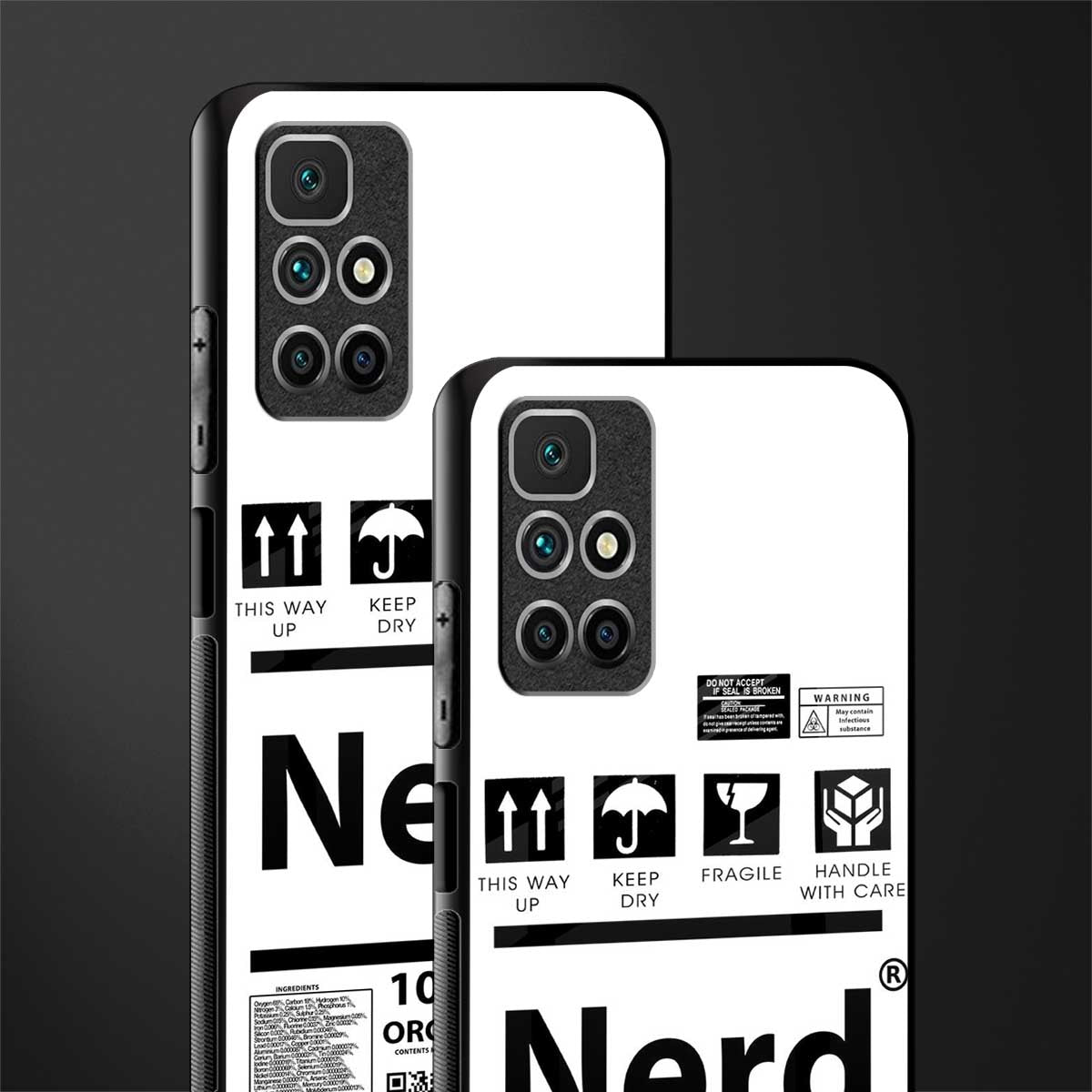 nerd white label glass case for redmi 10 prime image-2