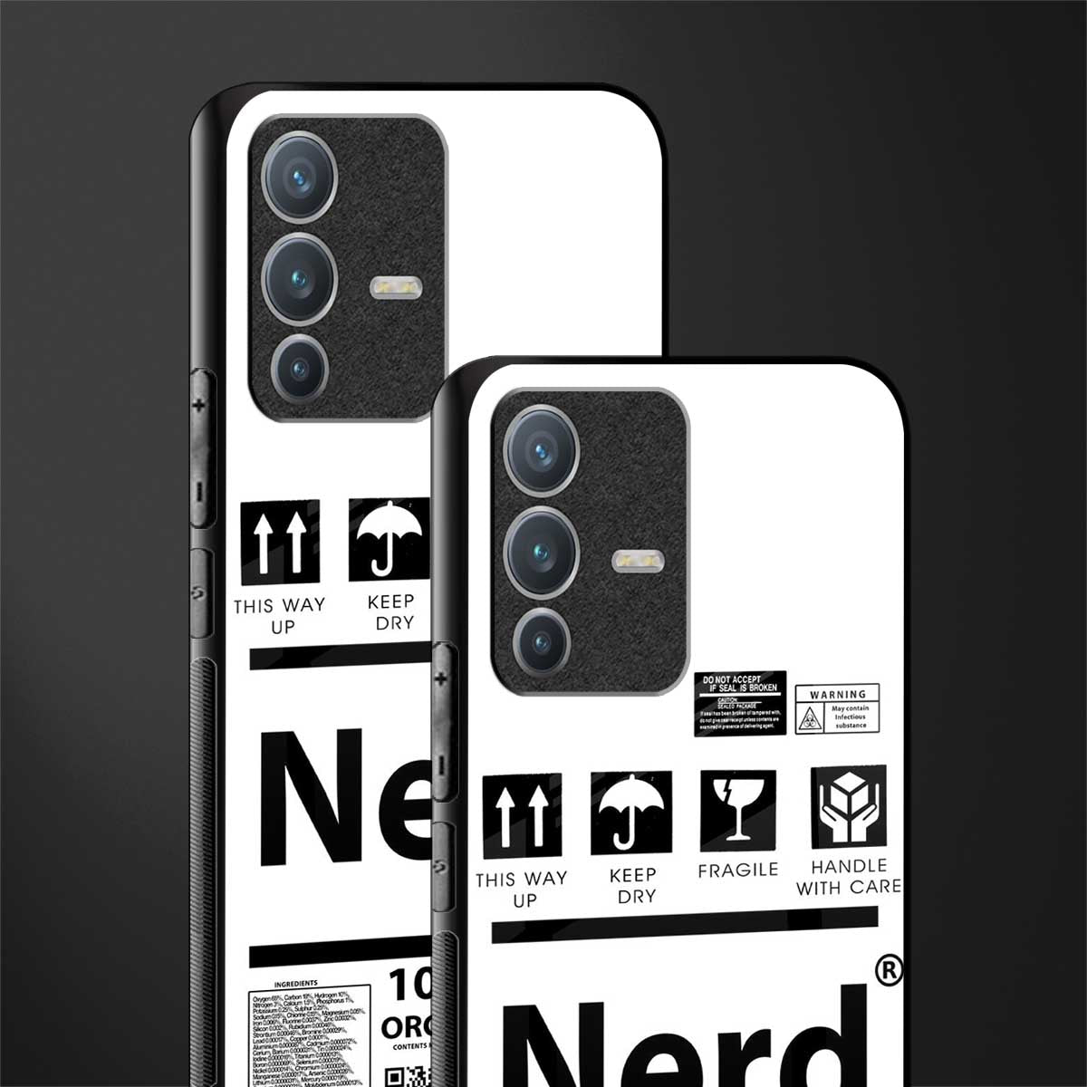 nerd white label glass case for vivo v23 pro 5g image-2