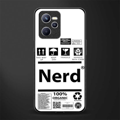 nerd white label glass case for realme c35 image