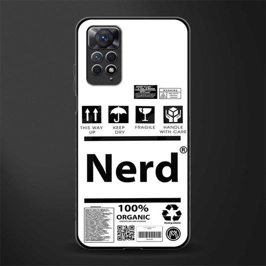 nerd white label back phone cover | glass case for redmi note 11 pro plus 4g/5g