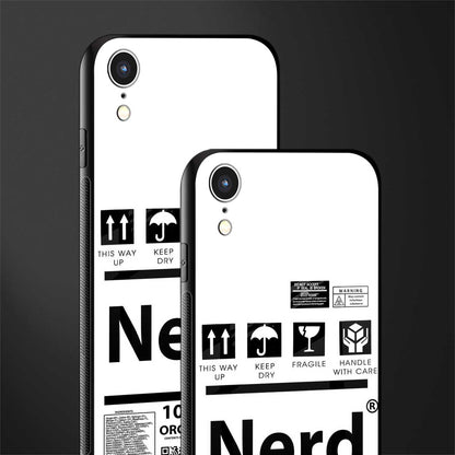 nerd white label glass case for iphone xr image-2