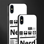 nerd white label glass case for iphone xs image-2