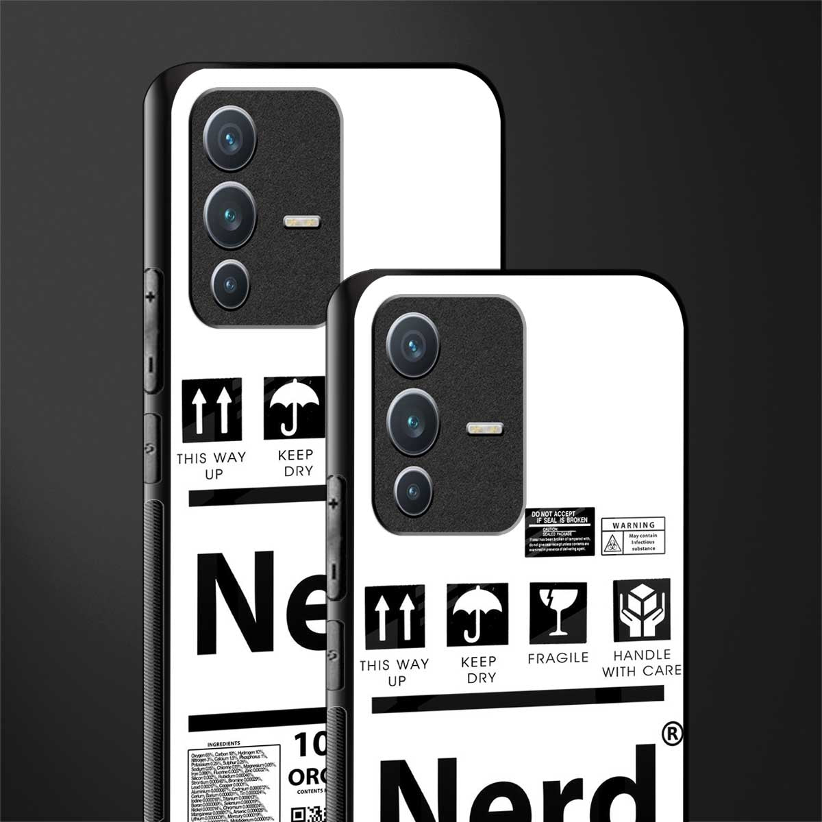 nerd white label glass case for vivo v23 5g image-2
