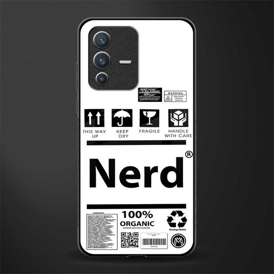 nerd white label glass case for vivo v23 5g image