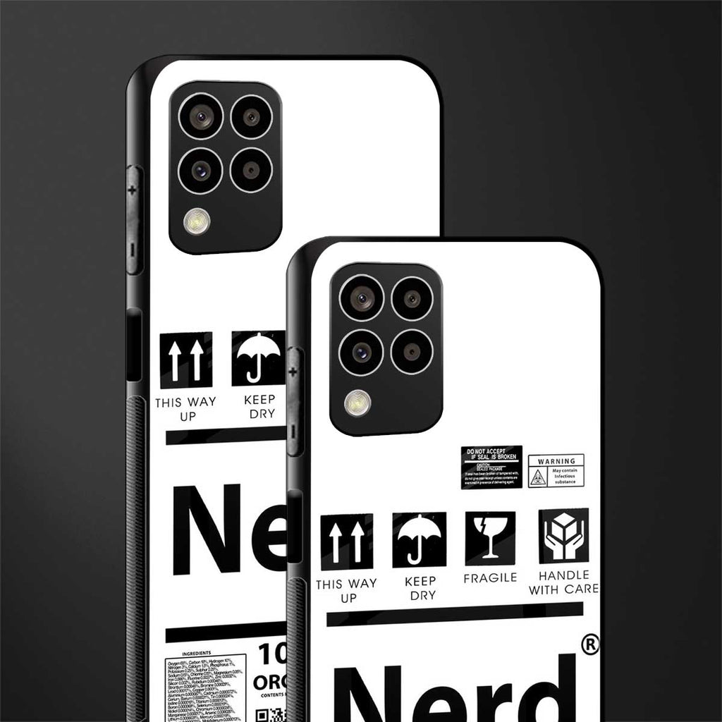 nerd white label back phone cover | glass case for samsung galaxy m33 5g