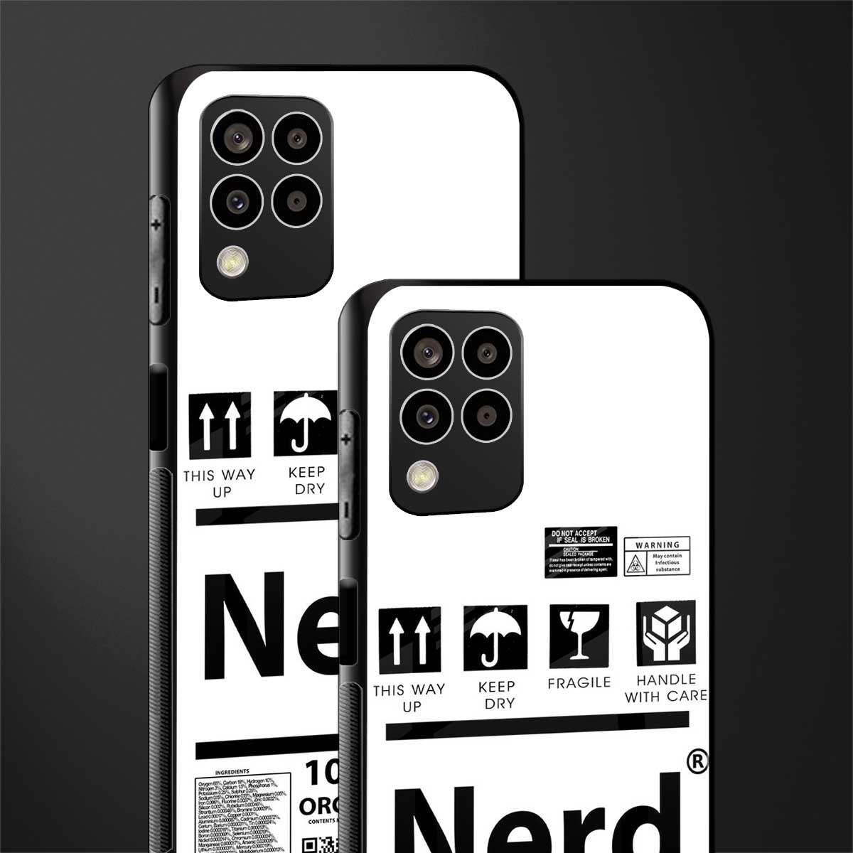 nerd white label back phone cover | glass case for samsung galaxy m33 5g