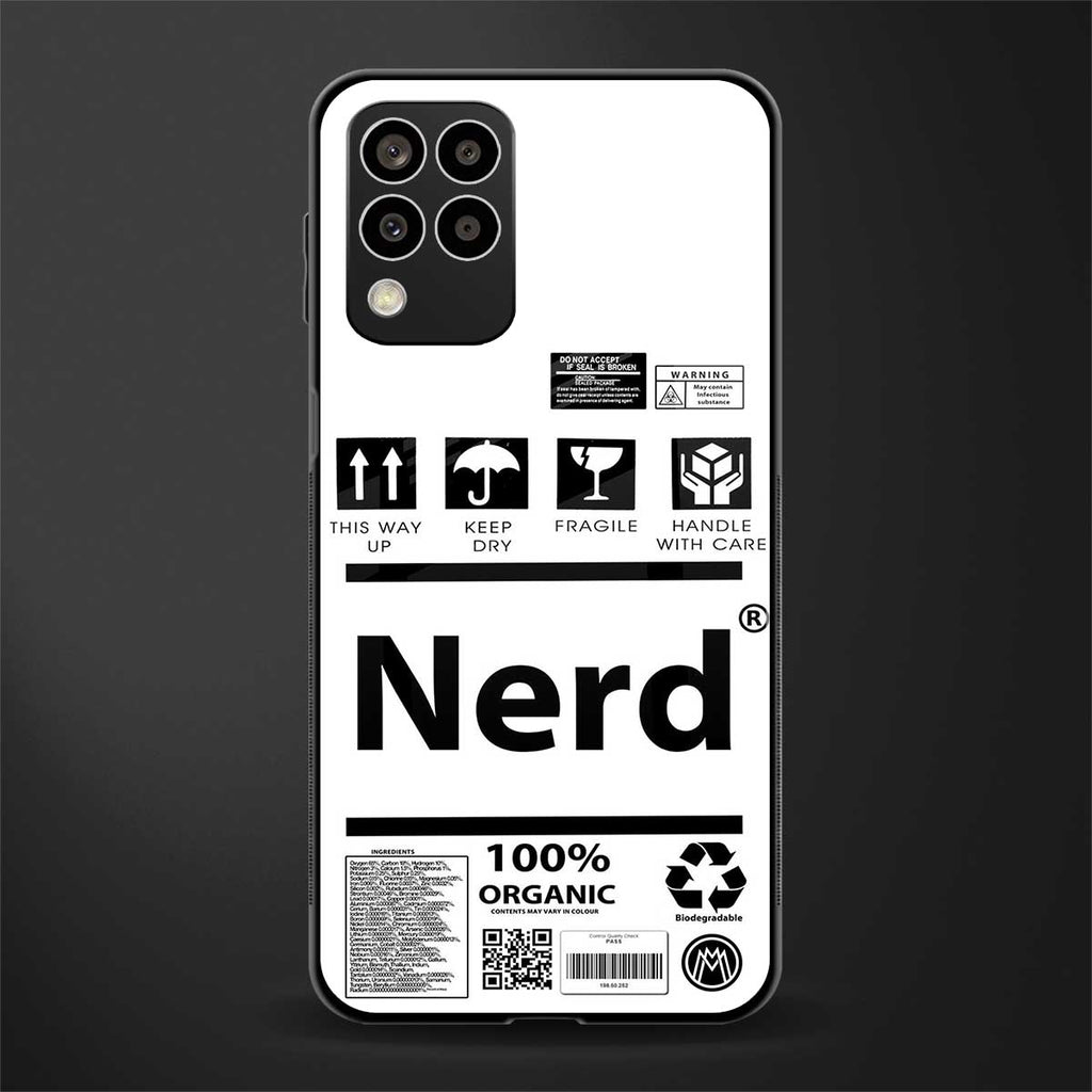 nerd white label back phone cover | glass case for samsung galaxy m33 5g