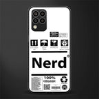 nerd white label back phone cover | glass case for samsung galaxy m33 5g