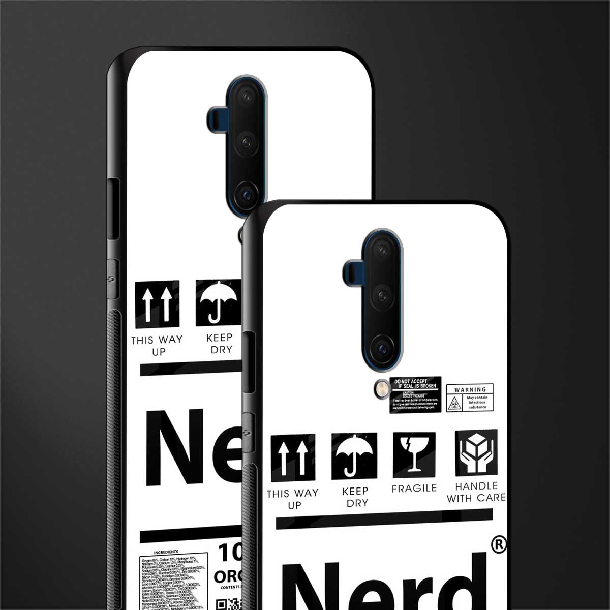 nerd white label glass case for oneplus 7t pro image-2