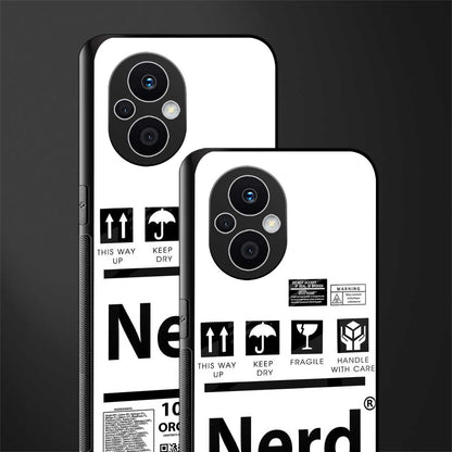 nerd white label back phone cover | glass case for oppo f21 pro 5g