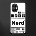 nerd white label back phone cover | glass case for oppo f21 pro 5g