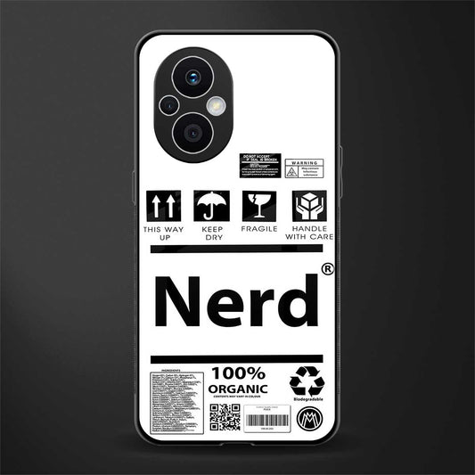 nerd white label back phone cover | glass case for oppo f21 pro 5g