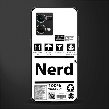 nerd white label back phone cover | glass case for oppo f21 pro 4g