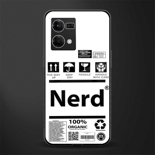 nerd white label back phone cover | glass case for oppo f21 pro 4g