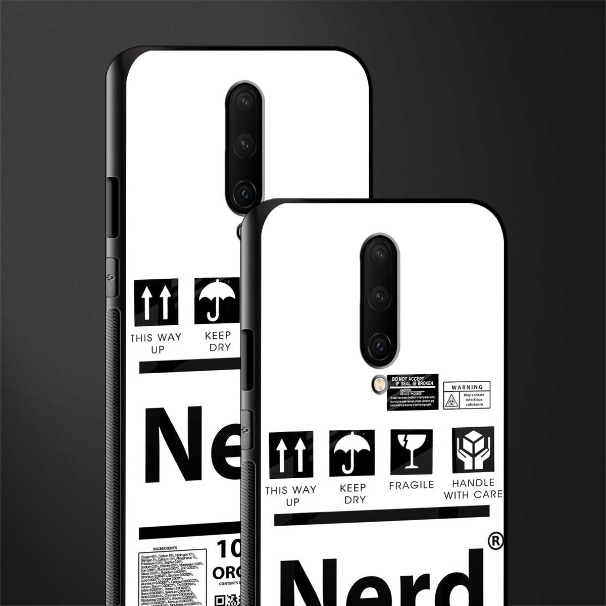 nerd white label glass case for oneplus 7 pro image-2