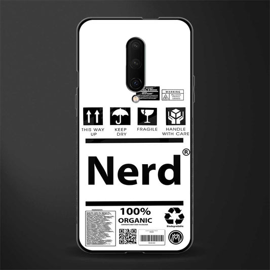 nerd white label glass case for oneplus 7 pro image
