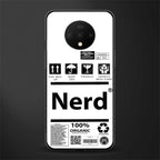 nerd white label glass case for oneplus 7t image