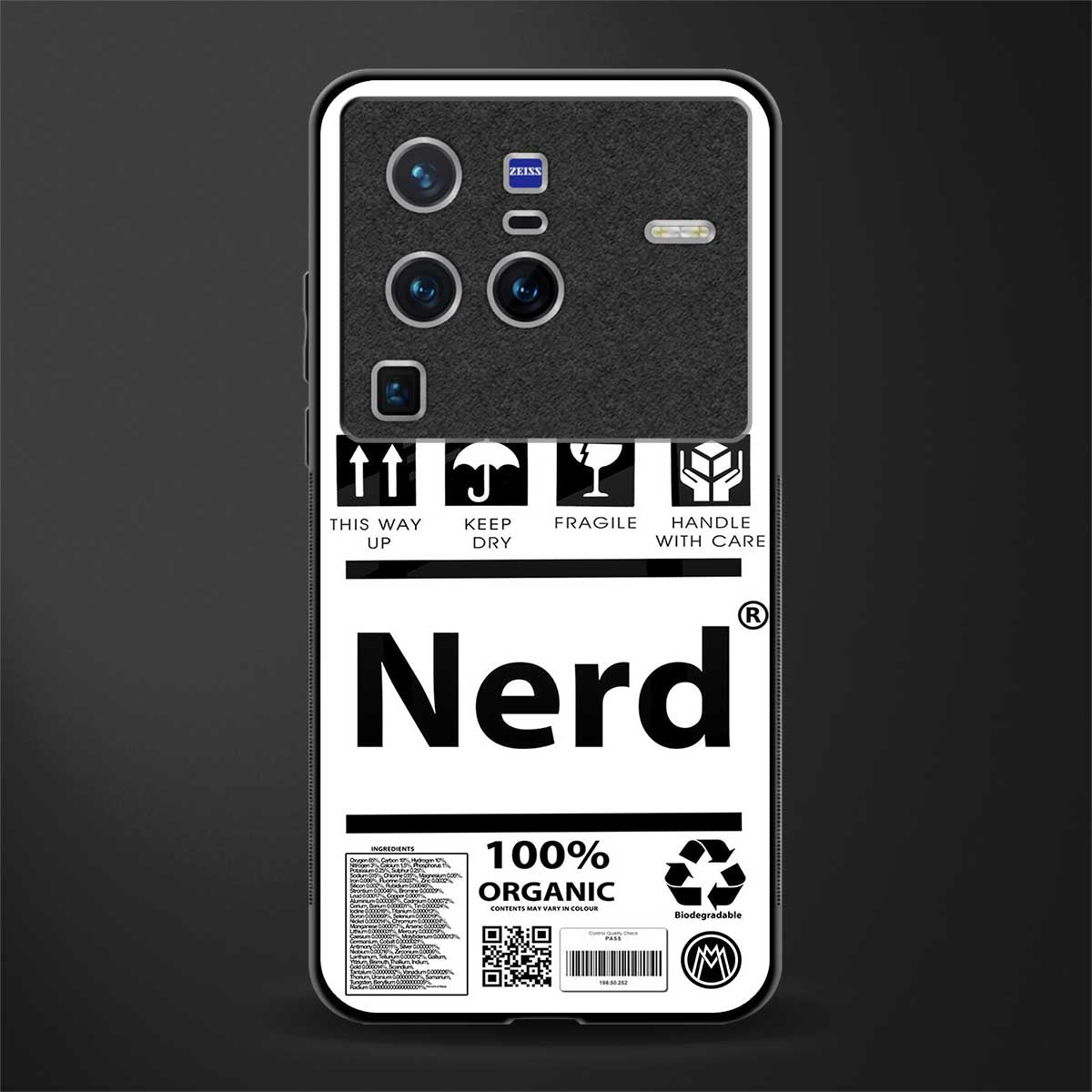 nerd white label glass case for vivo x80 pro 5g image