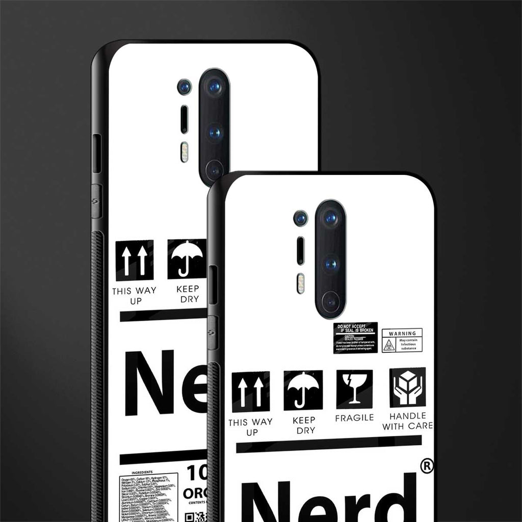 nerd white label glass case for oneplus 8 pro image-2