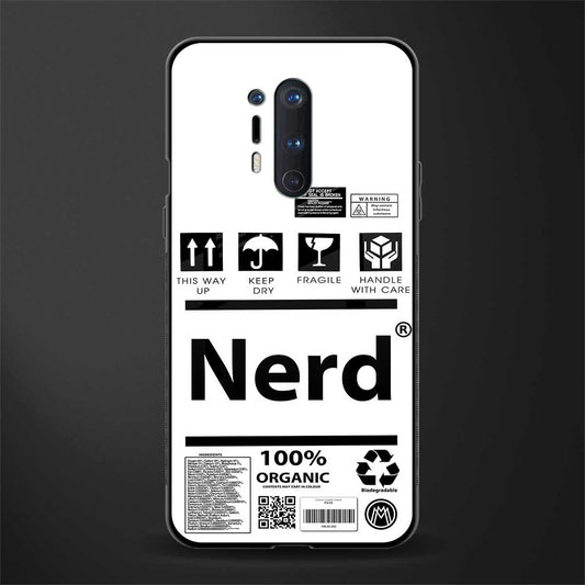 nerd white label glass case for oneplus 8 pro image