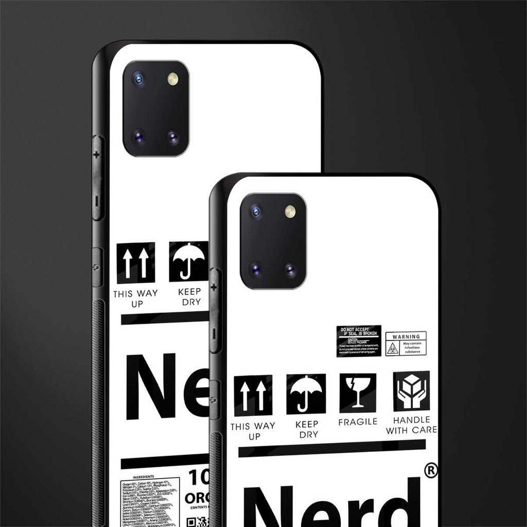 nerd white label glass case for samsung galaxy note 10 lite image-2