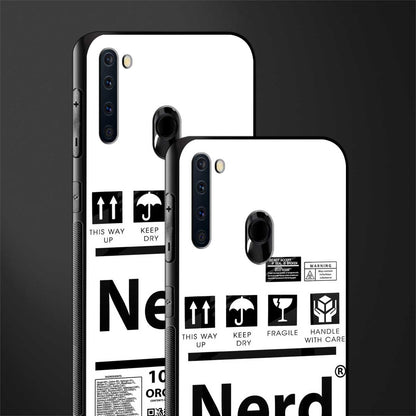 nerd white label glass case for samsung a21 image-2