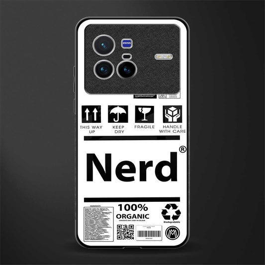 nerd white label glass case for vivo x80 image