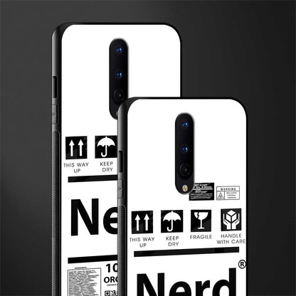 nerd white label glass case for oneplus 8 image-2