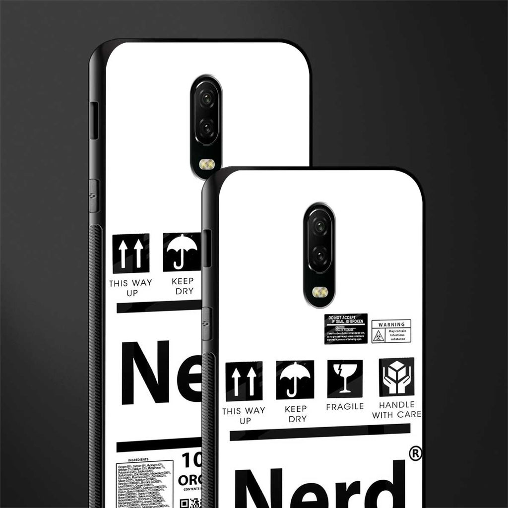 nerd white label glass case for oneplus 6t image-2