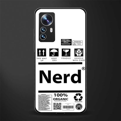 nerd white label back phone cover | glass case for xiaomi 12 pro