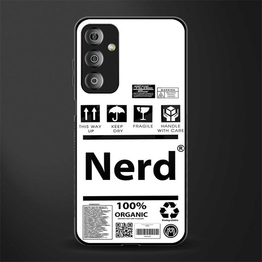 nerd white label back phone cover | glass case for samsung galaxy f23 5g