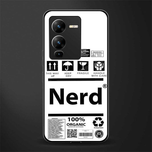 nerd white label back phone cover | glass case for vivo v25 pro 5g
