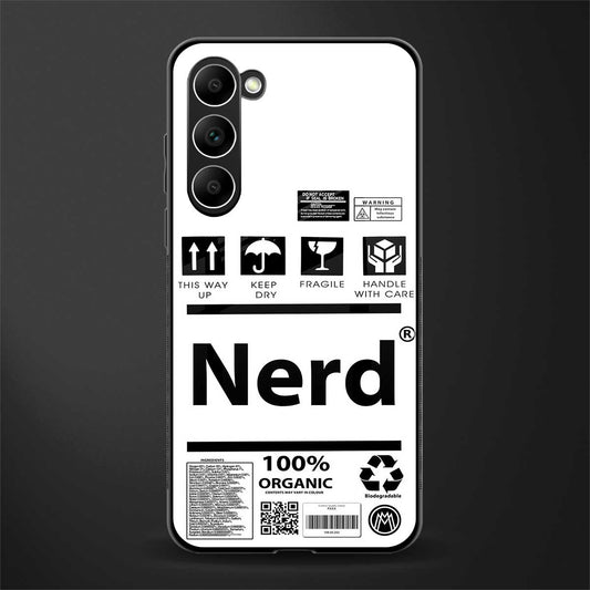 nerd white label glass case for phone case | glass case for samsung galaxy s23 plus