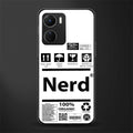 nerd white label back phone cover | glass case for vivo y16