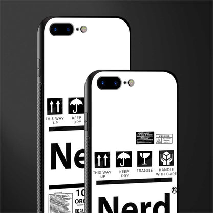 nerd white label glass case for iphone 7 plus image-2