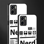nerd white label back phone cover | glass case for vivo y72