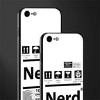 nerd white label glass case for iphone 8 image-2