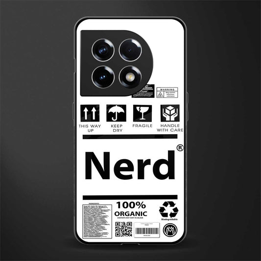 nerd white label back phone cover | glass case for oneplus 11
