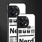 nerd white label back phone cover | glass case for oneplus 11r