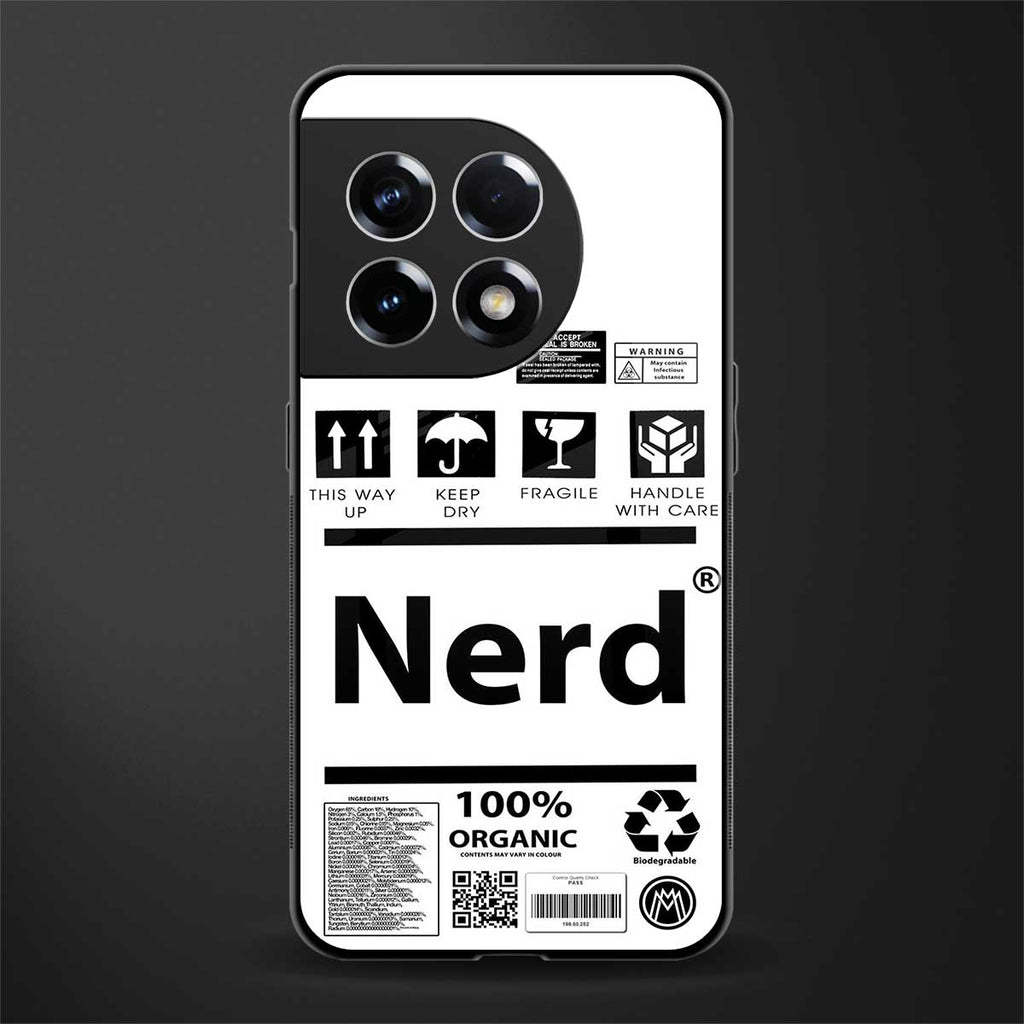 nerd white label back phone cover | glass case for oneplus 11r