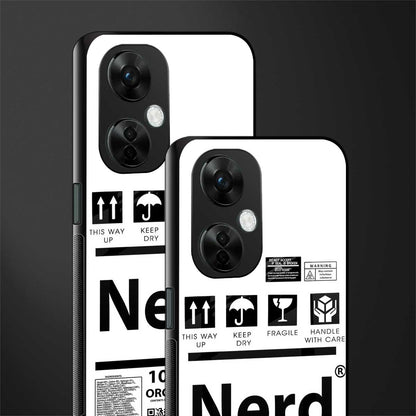 nerd white label back phone cover | glass case for oneplus nord ce 3 lite
