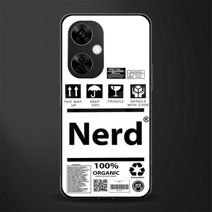 nerd white label back phone cover | glass case for oneplus nord ce 3 lite