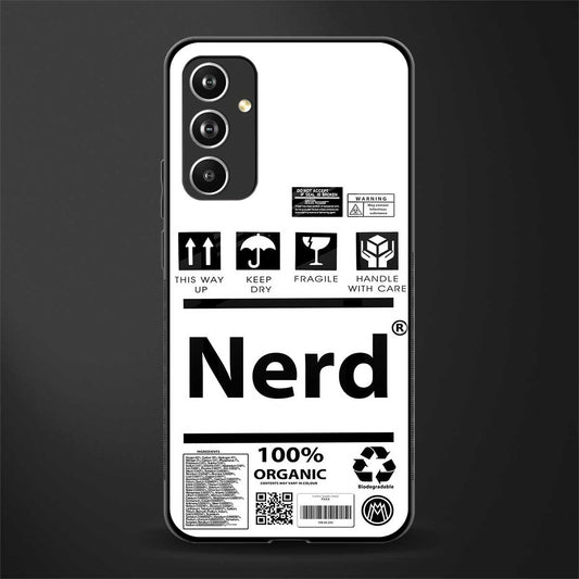 nerd white label back phone cover | glass case for samsung galaxy a54 5g