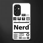 nerd white label back phone cover | glass case for samsung galaxy a14 5g