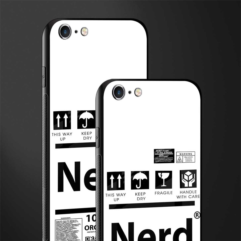 nerd white label glass case for iphone 6 plus image-2