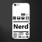 nerd white label glass case for iphone 6 image