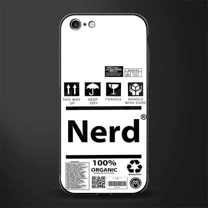 nerd white label glass case for iphone 6s plus image