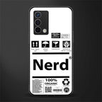 nerd white label back phone cover | glass case for oppo a74 4g